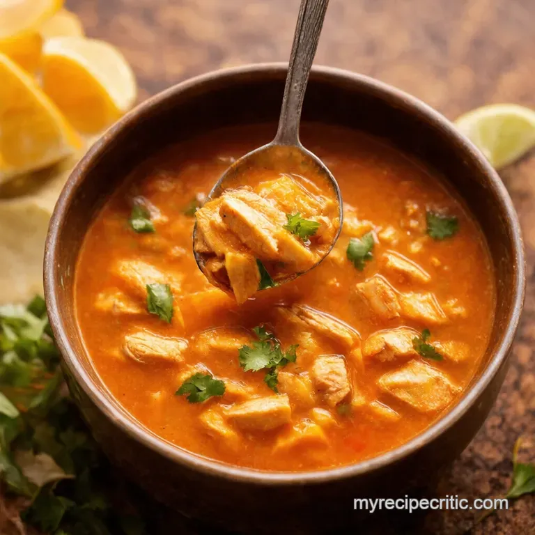Fiesta Chicken Tortilla Soup presentation
