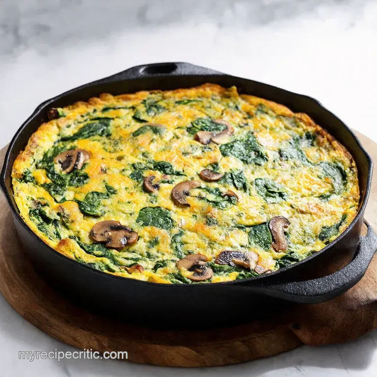 Fluffy Spinach Mushroom Frittata