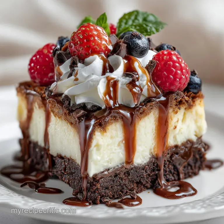 Hot Fudge Sundae Brownie Cheesecake