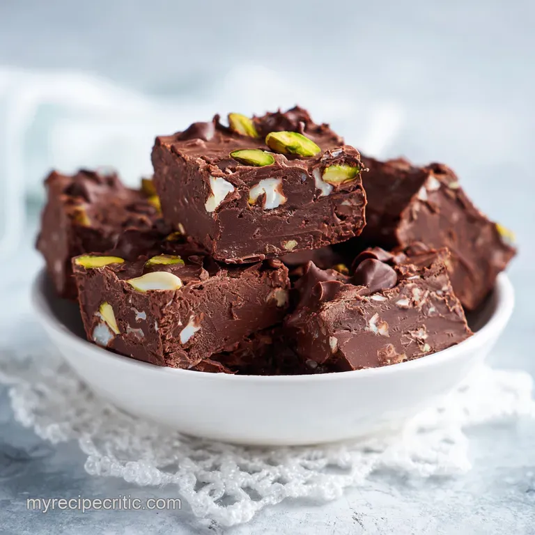 Fudgy Dark Chocolate Rocky Road Squares