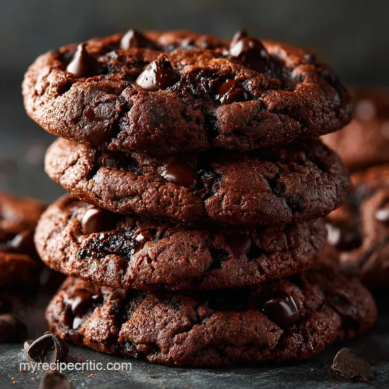 The Ultimate Bakers Dozen Decadent Double Chocolate Fudge Cookies presentation