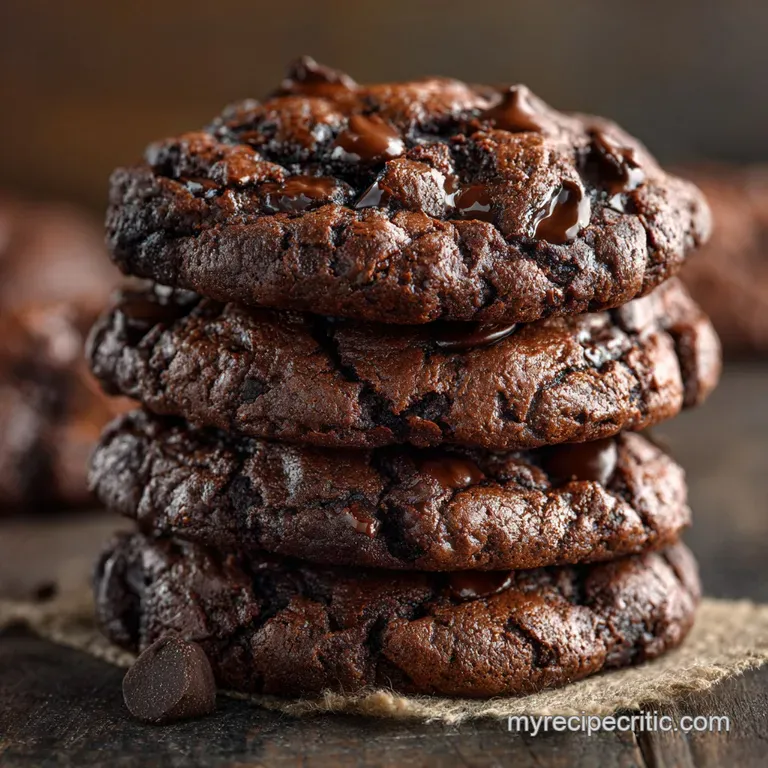 The Ultimate Bakers Dozen Decadent Double Chocolate Fudge Cookies