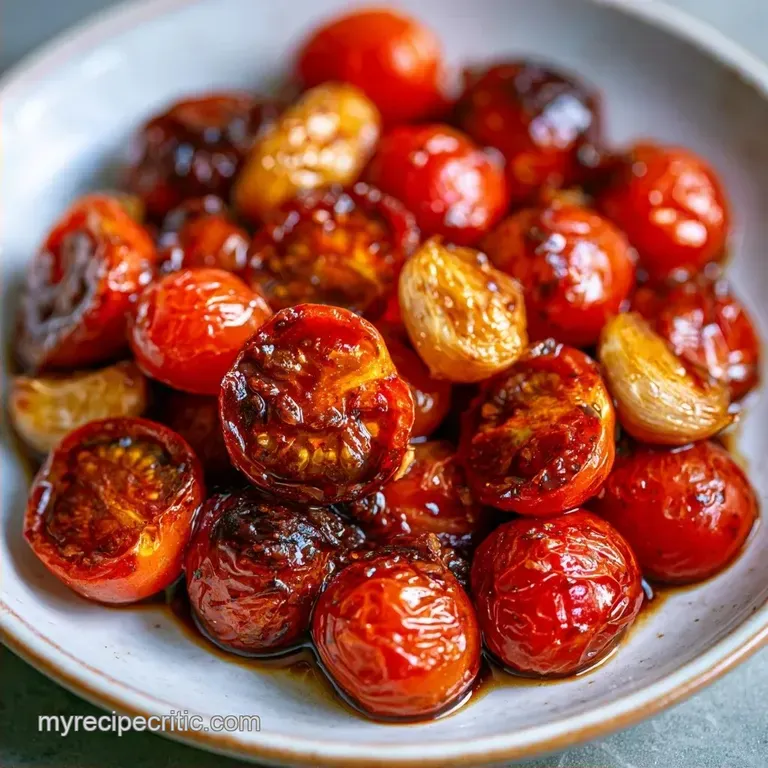 Roasted Garlic Balsamic Tomatoes