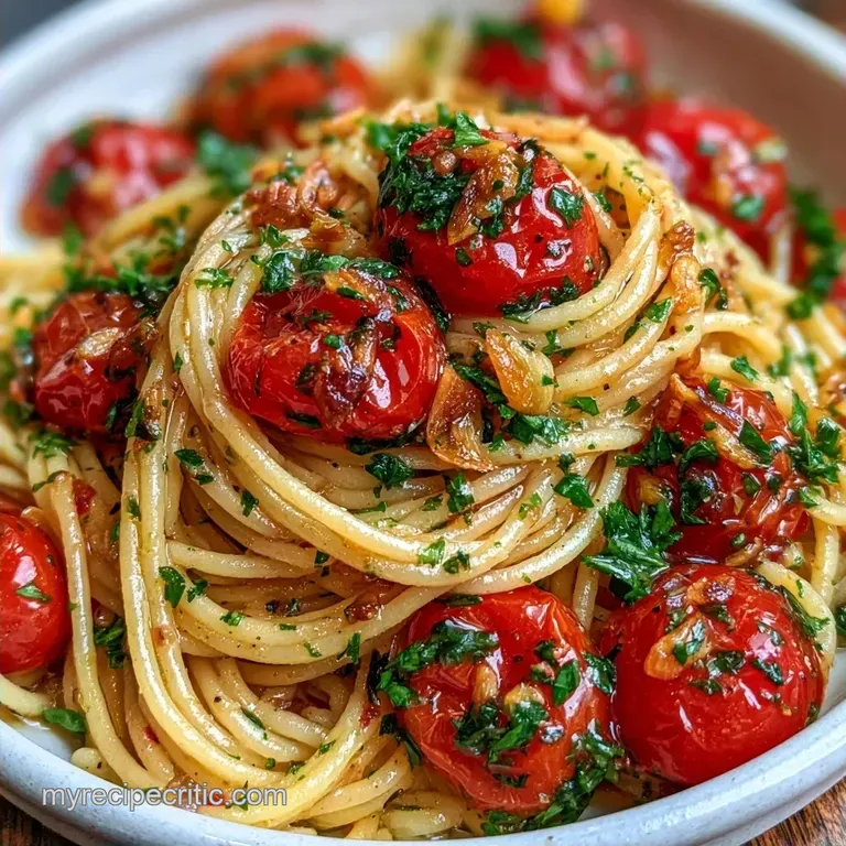 Garlic Burst Cherry Tomato Pasta in 20 Minutes