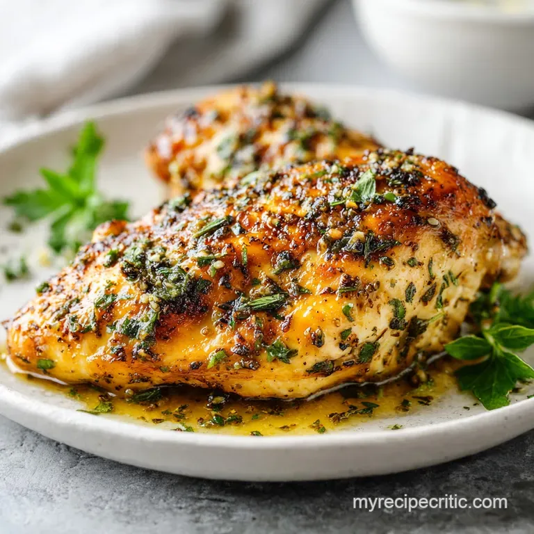 Garlic and Herb Baked Chicken: Juicy & Tender