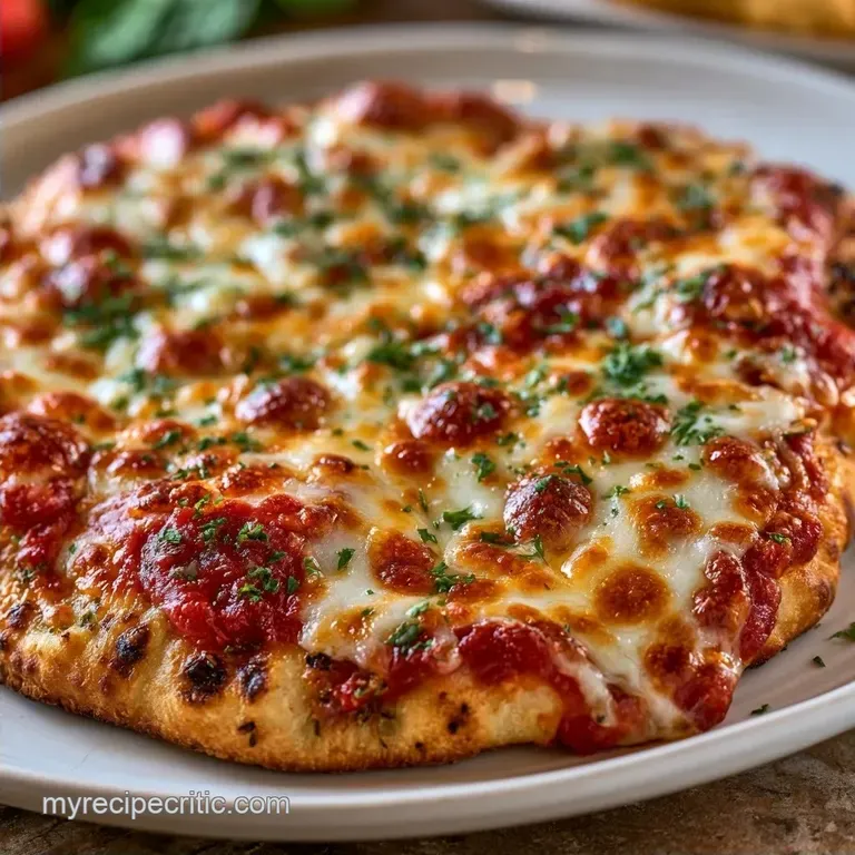 Crispy Garlic Naan Flatbread Pizza