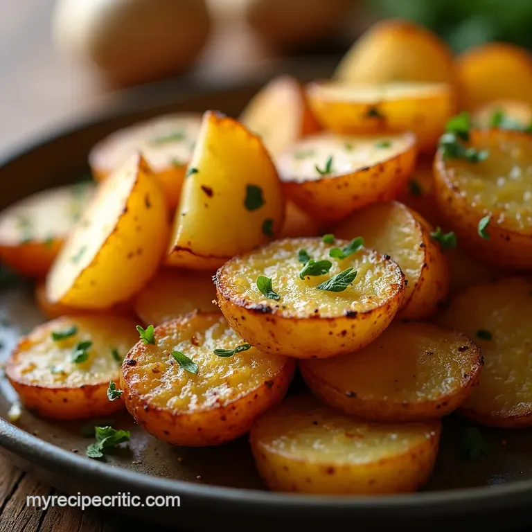 Garlic Roasted Potatoes presentation