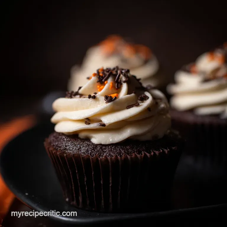 Ghostly Chocolate Cupcake Bites