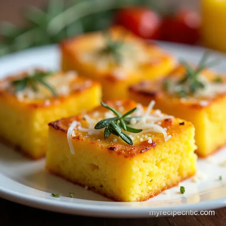 Golden Baked Polenta Squares with Rosemary Parmesan