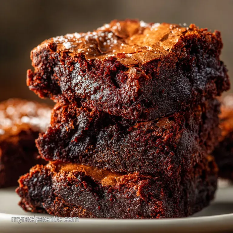 The Queen Mother of Fudgy Brownies Intense Gooey and CrinklyTopped