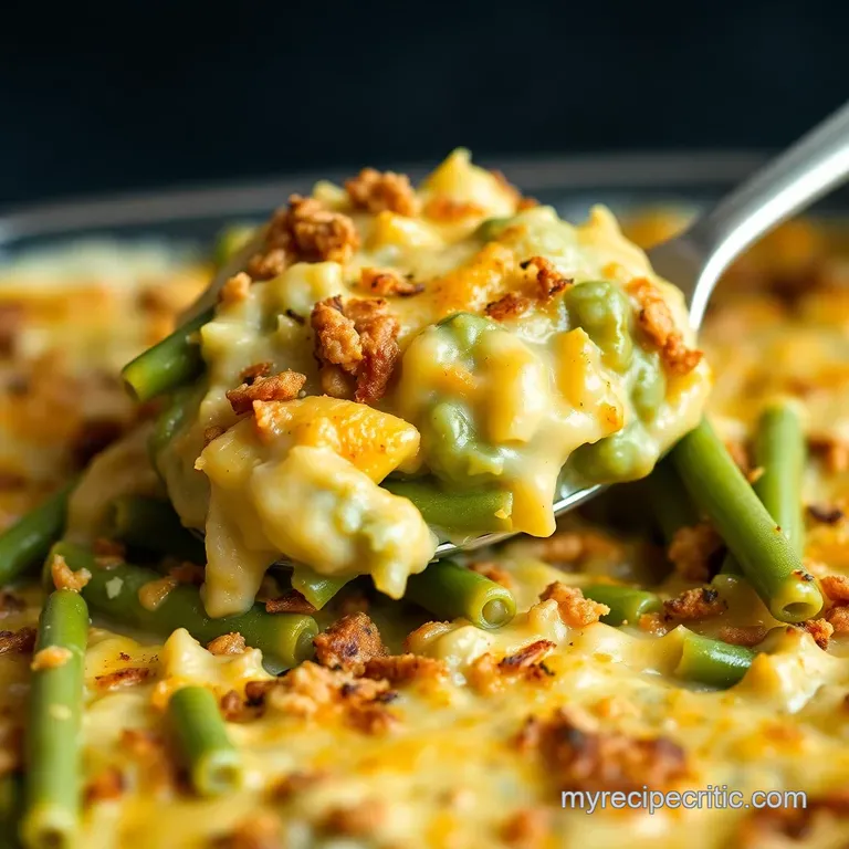 Grandmas Classic Green Bean Casserole Made Easy presentation