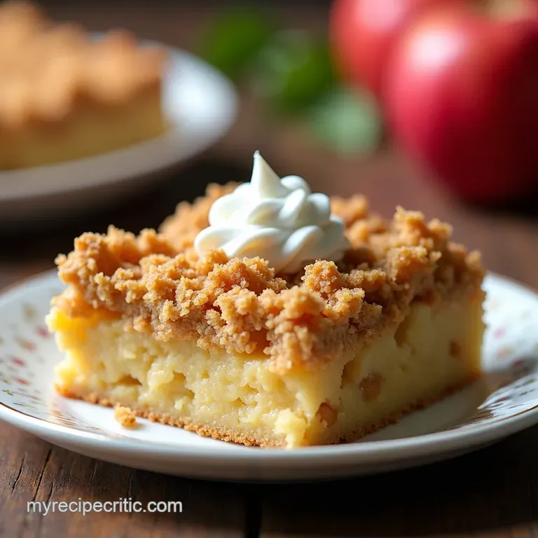 Grandmas Golden Apple Streusel Slice