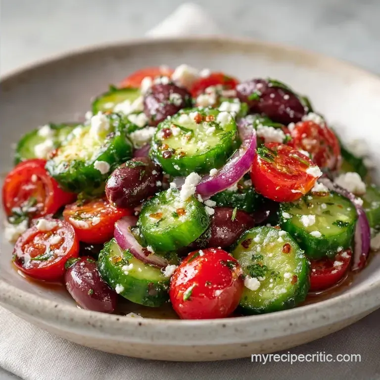 Greek Feta Cucumber Salad: Crisp and Refreshing