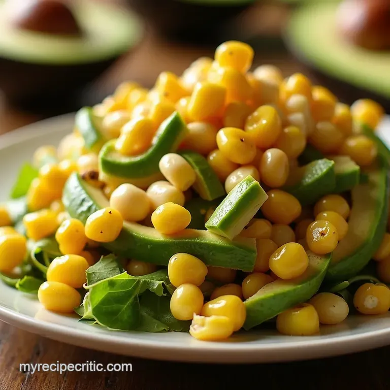 Grilled Corn Avocado Summer Salad presentation