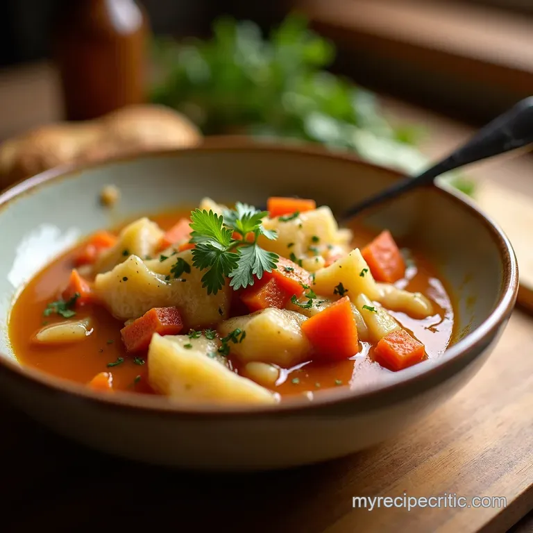 Hearty Cabbage White Bean Stew with Smoked Paprika presentation