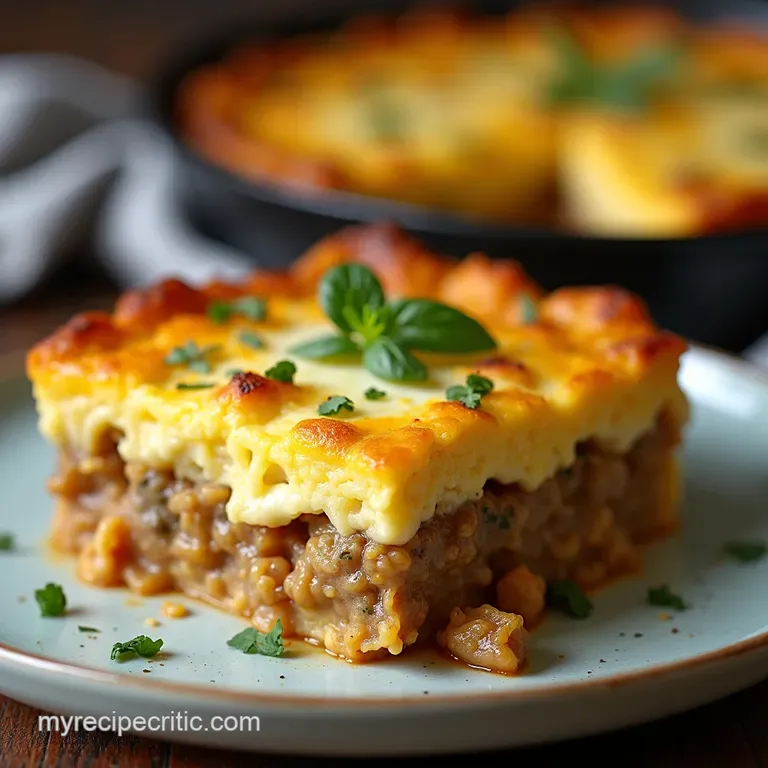 The Ultimate Hearty Sausage Leek Casserole with a Golden Egg Crust