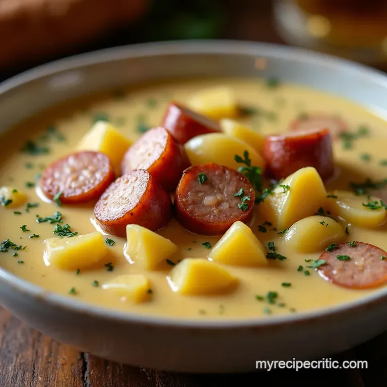 The Hearty Pub Grub Sausage and Potato Chowder