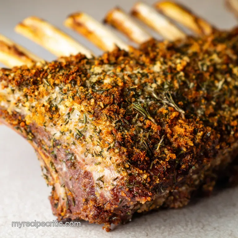 Herbcrusted Rack of Lamb a Roast Fit for Royalty or Sunday Dinner presentation