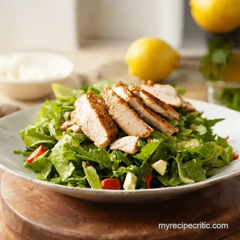 Herby Lemon Chicken Salad presentation