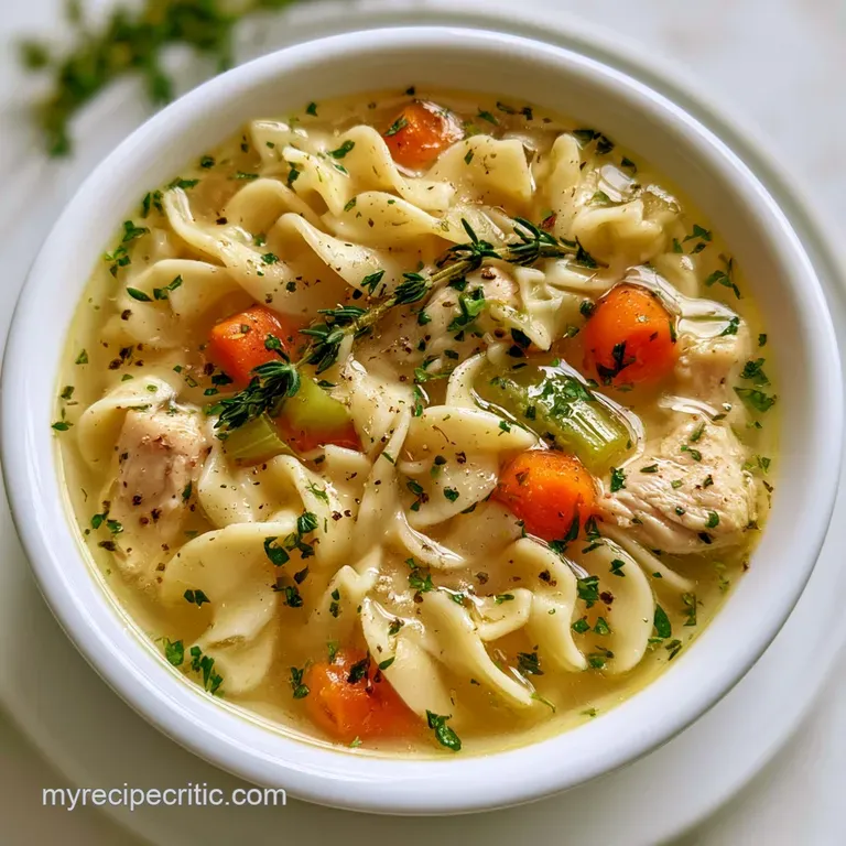 Homemade Chicken Noodle Soup: Silky and Golden
