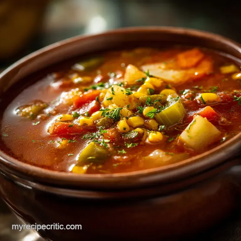 Homestyle Vegetable Soup: The Perfect Hearty Sunday Simmer
