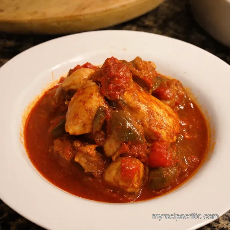 Hunters Chicken Stew Classic Chicken Cacciatore presentation
