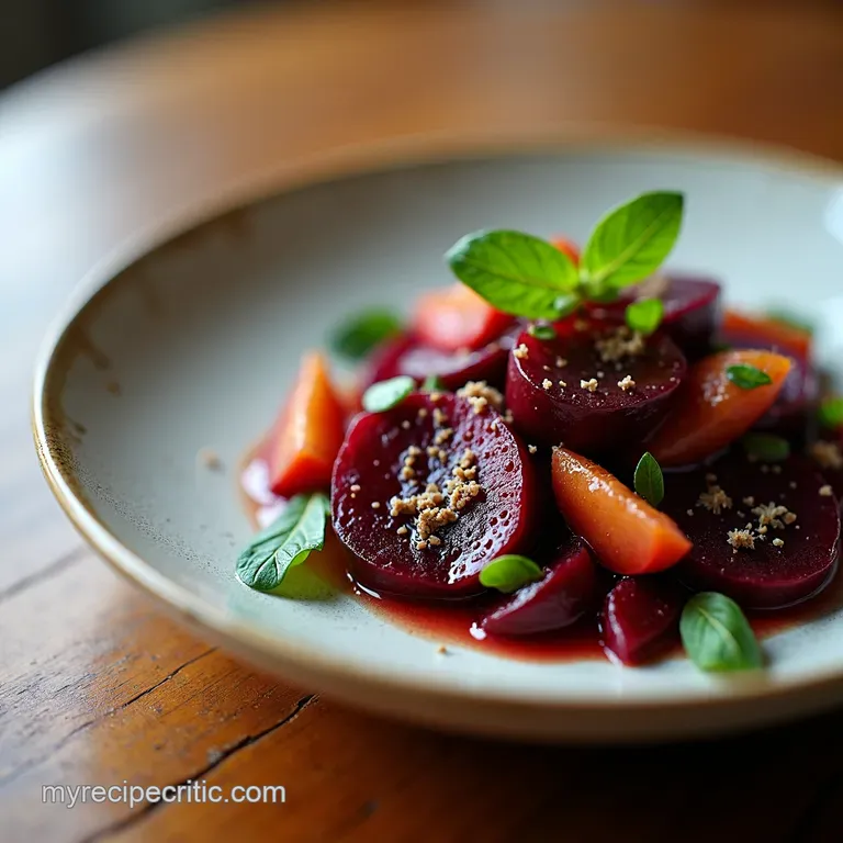 JewelToned Roasted Beet Salad with HoneyLemon Vinaigrette