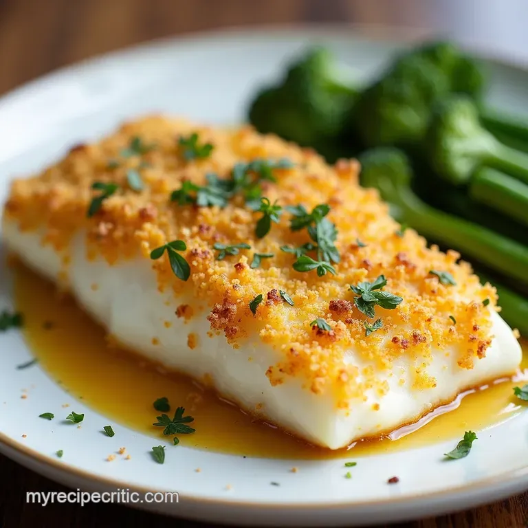 Keto Parmesan Crusted Halibut