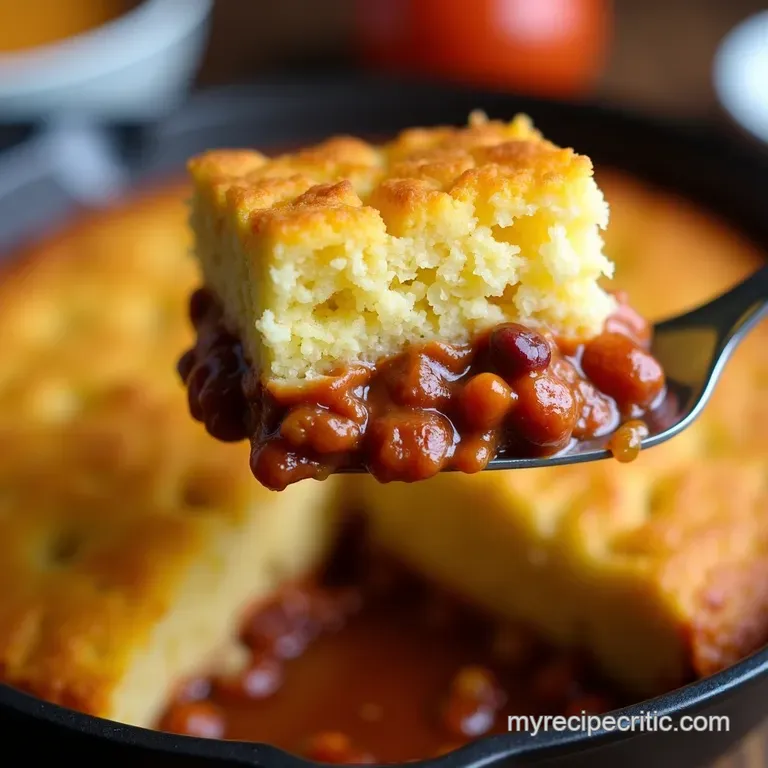 Kickin Chili Cornbread Casserole presentation