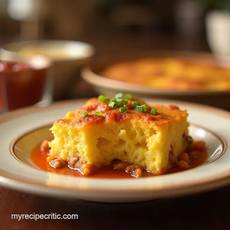 Kickin Cornbread Casserole Spicy Southern Comfort presentation
