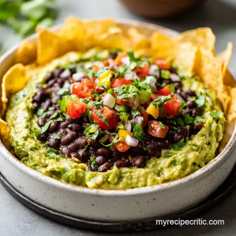 Layer Dip with Guacamole and Refried Beans