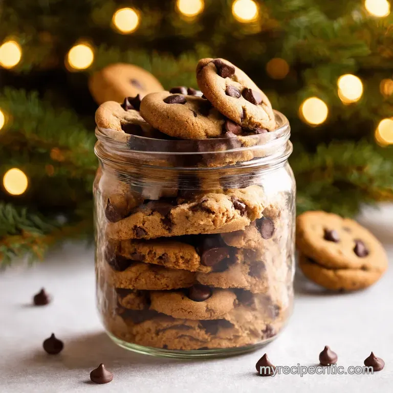 Layered Chocolate Chip Cookie Mix in a Jar presentation