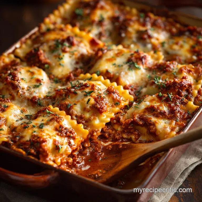 Lazy Lasagna Casserole with Frozen Ravioli (The 45-Minute Wonder)