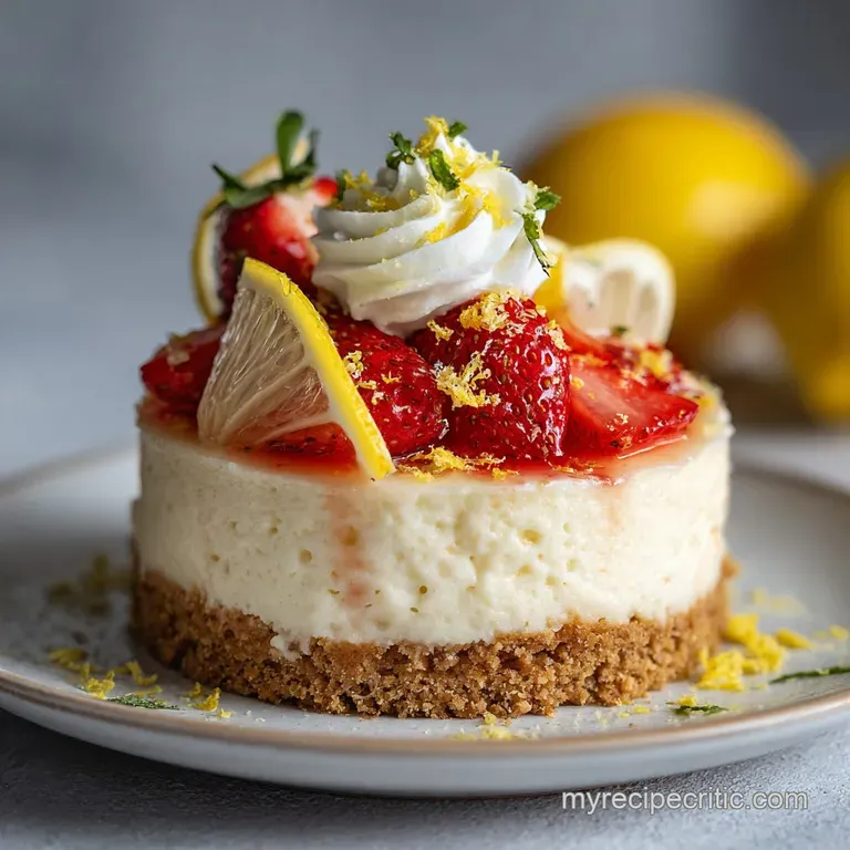 Spring Dessert with Lemon and Strawberries