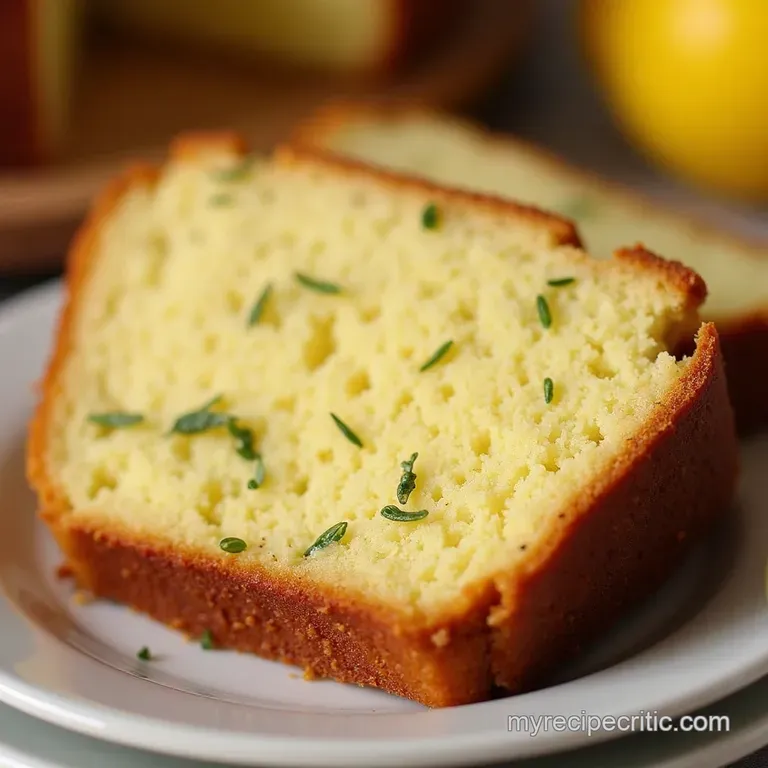Lemon Thyme Sunshine Pound Cake a Zesty Classic presentation