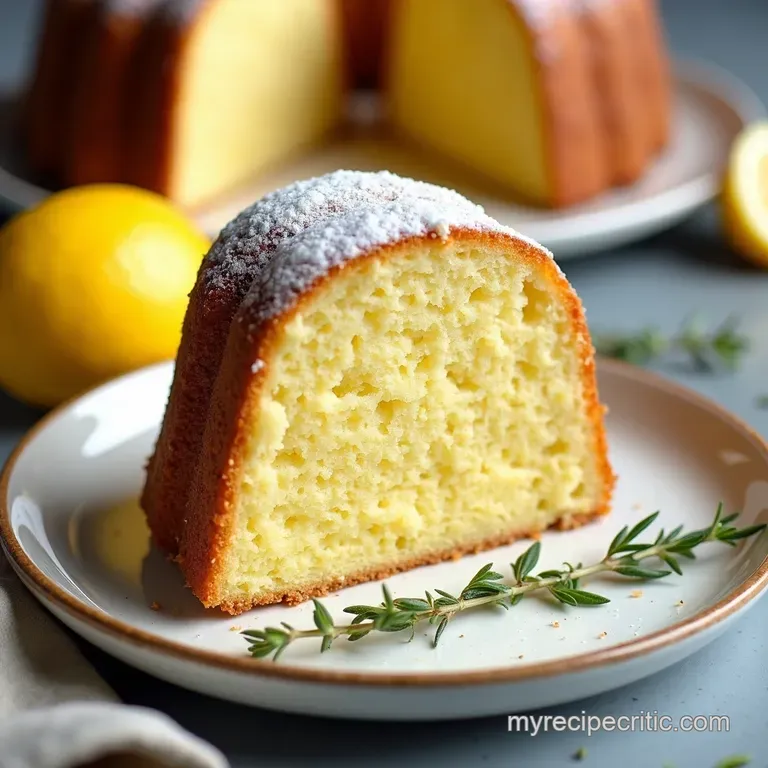 Lemon Thyme Sunshine Pound Cake A Zesty Classic