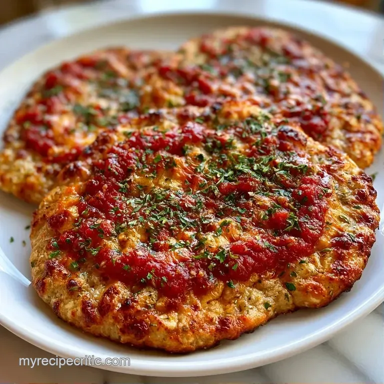Thin, crispy pizza slices on a white ceramic plate, garnished with red pepper flakes and a side of fresh greens.