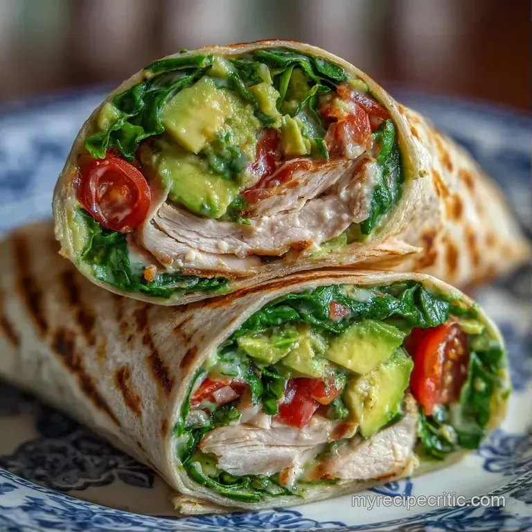 Neatly arranged wraps on a rustic wooden board, paired with colorful veggie sticks and a creamy dipping sauce.