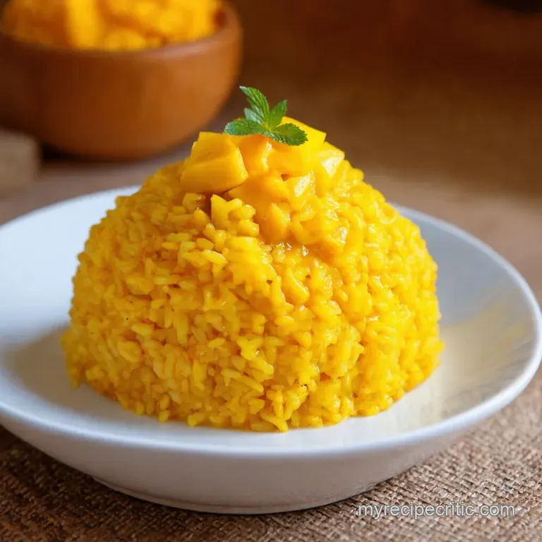 Mango Sticky Rice a Taste of Thailand at Home presentation