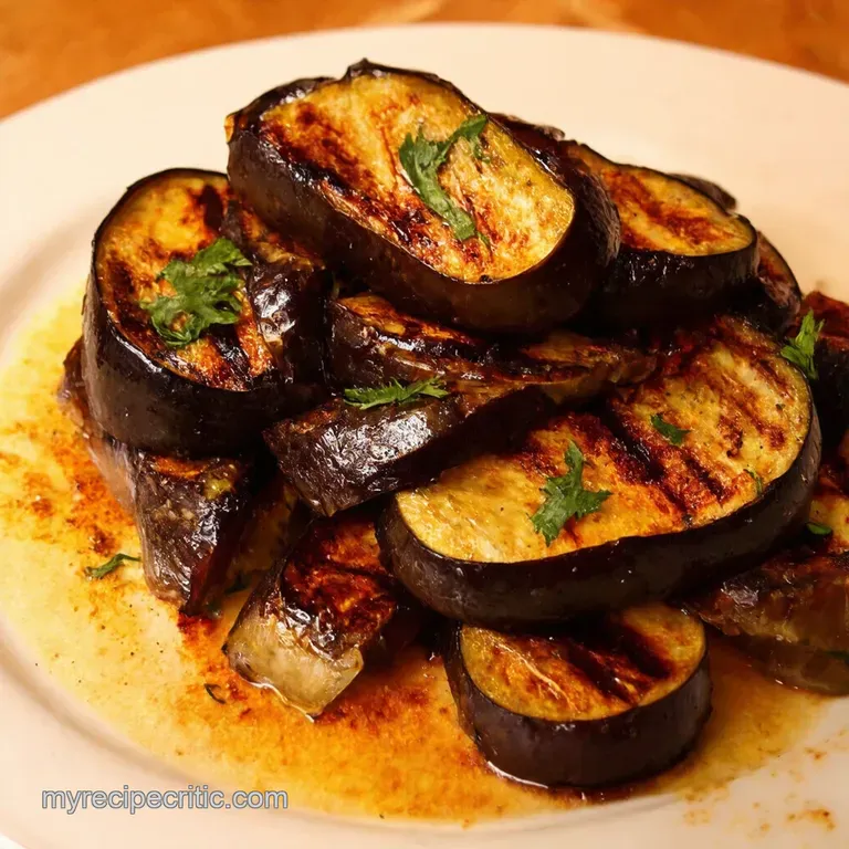 Mediterranean Grilled Eggplant with Lemonherb Dressing presentation