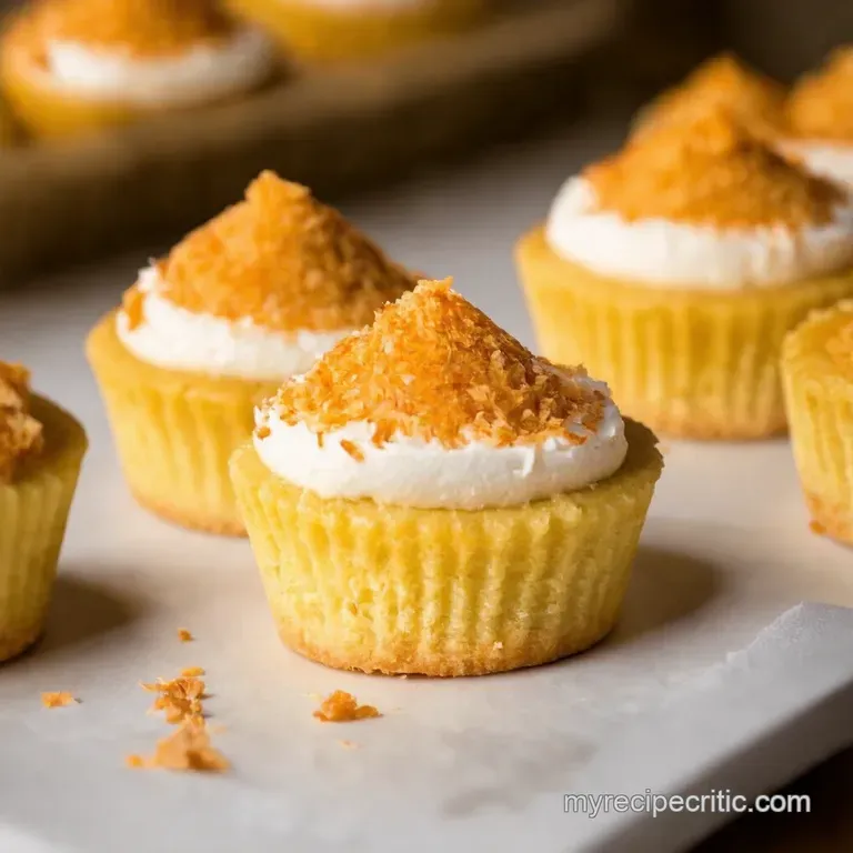 Mini Coconut Cheesecakes Paradise Bites presentation