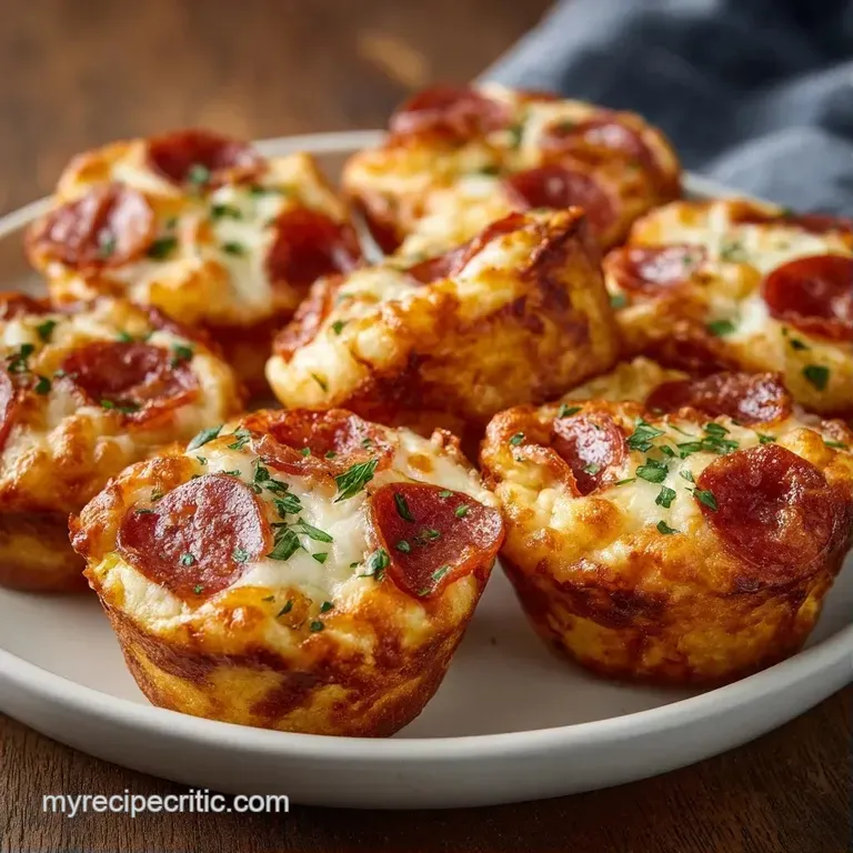 Savory cheese-topped bites arranged on a white ceramic platter with a small bowl of marinara and fresh parsley.