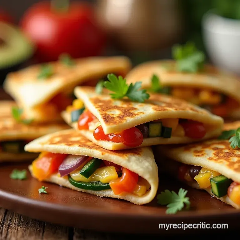 Mini Rainbow Veggie Quesadillas Perfect Party Bites presentation