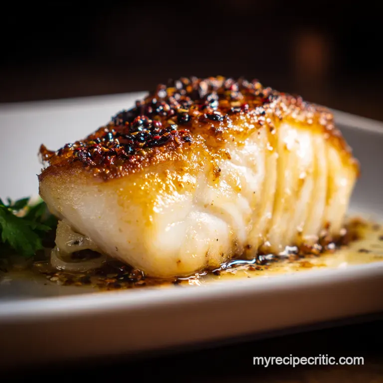 Miso Glazed Cod presentation