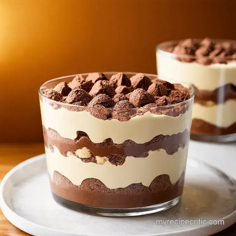 Mocha Mayhem a Tiramisu Trifle for Coffee and Chocolate Fiends presentation