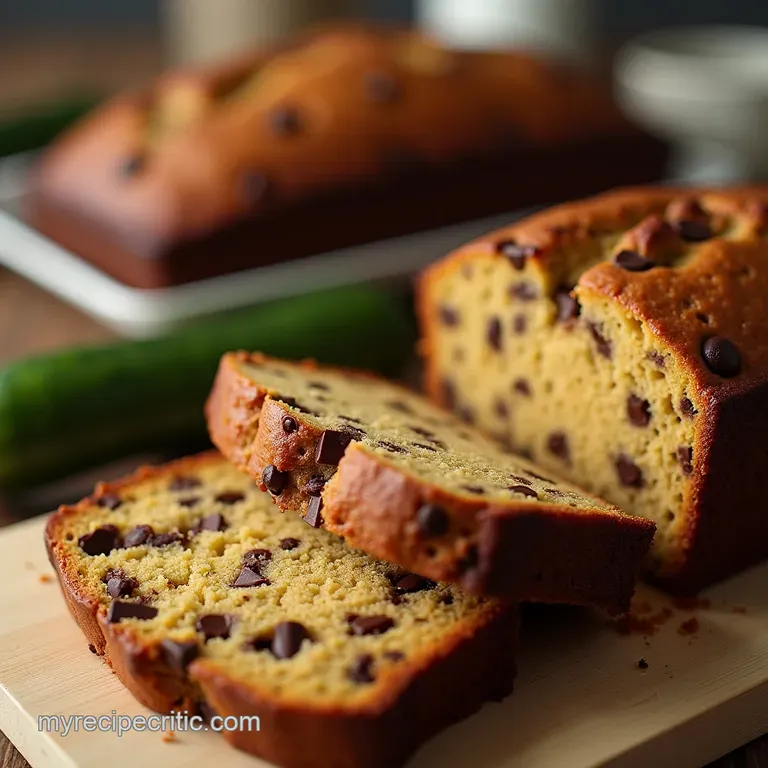 Mums Secret Weapon Moist Chocolate Chip Zucchini Bread No Dry Loaf Guarantee presentation