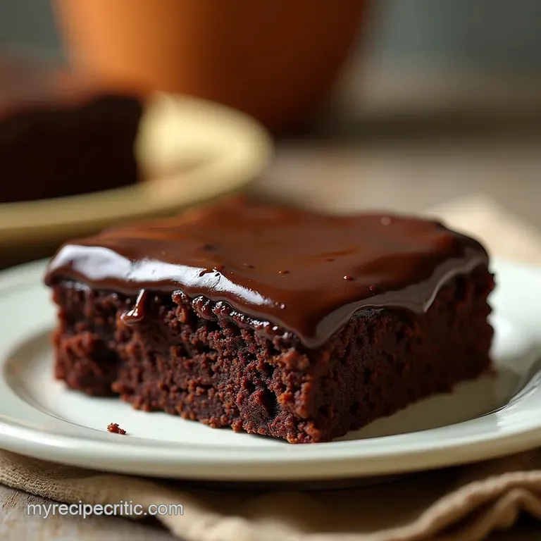 The No Faff Ultimate Chocolate Sheet Cake with Glossy Fudge Frosting presentation