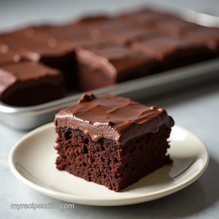 The No Faff Ultimate Chocolate Sheet Cake with Glossy Fudge Frosting