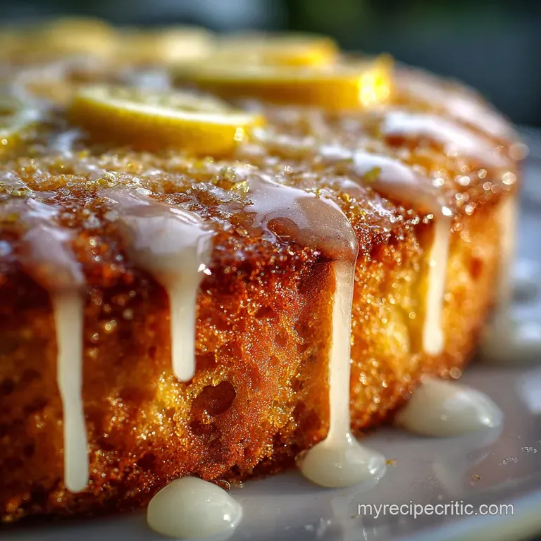 Italian Lemon Cake: the Zesty Moist Drizzle Torta Al Limone Recipe presentation