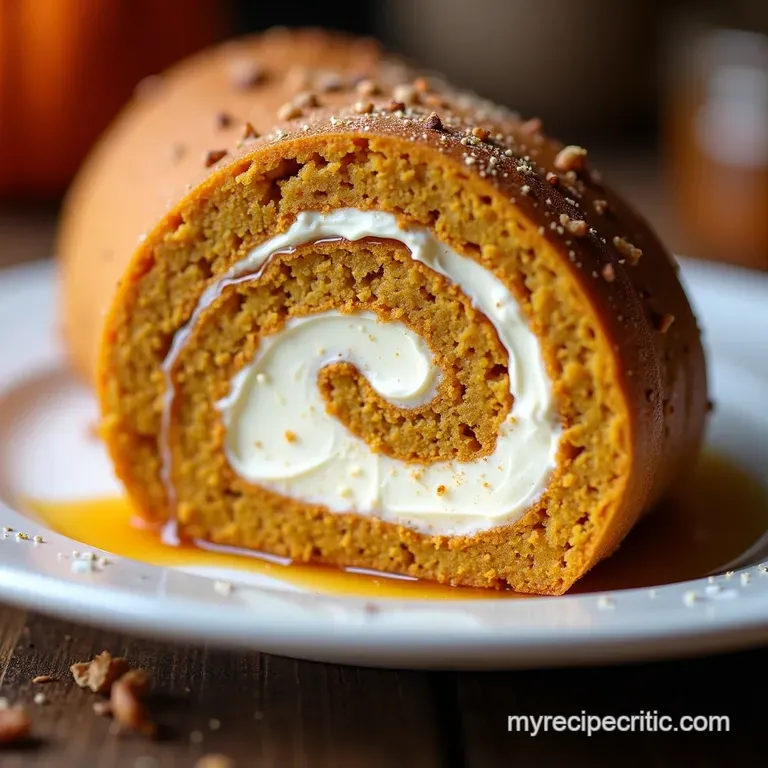 Best Moist Pumpkin Roll with Spiced Cream Cheese